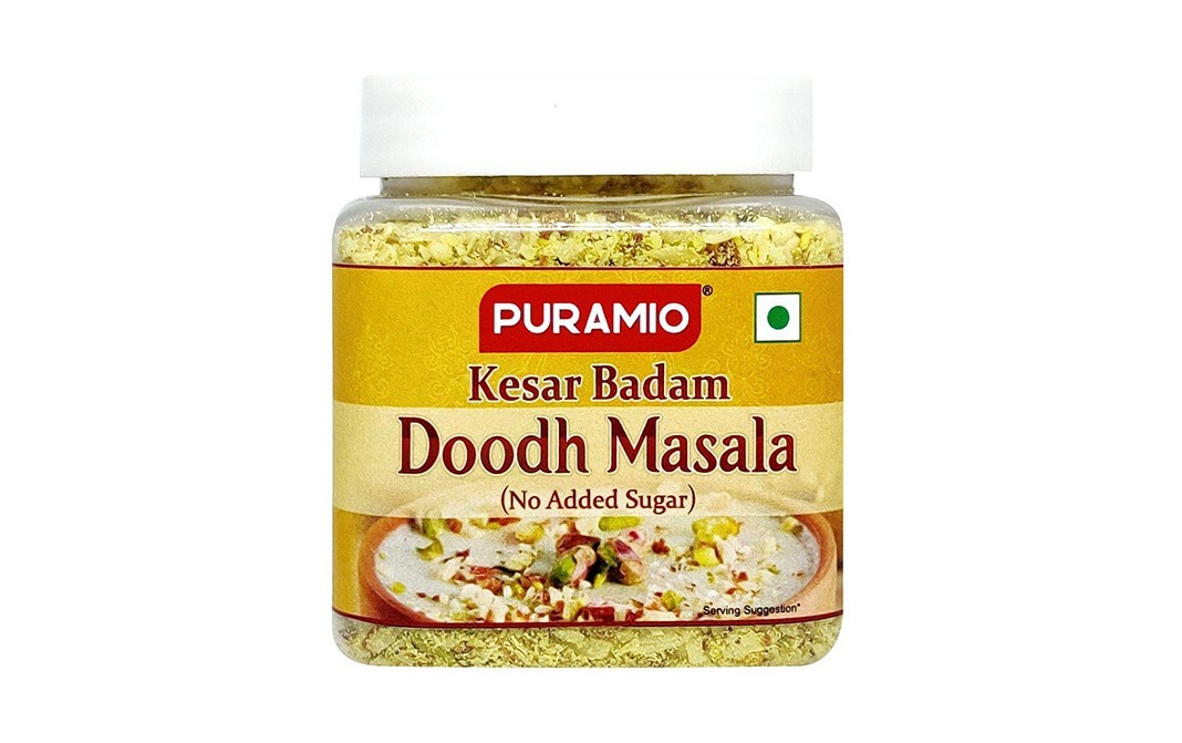 Puramio Kesar Badam Doodh Masala (No Added Sugar)   Plastic Jar  125 grams